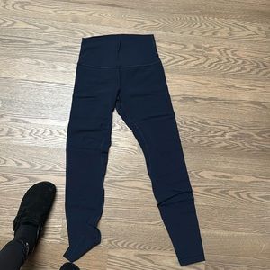 navy blue align lululemons size 6